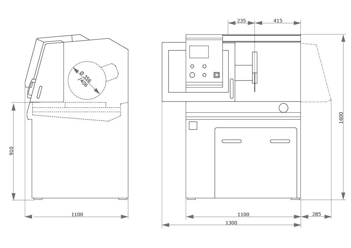 Qness (QATM) Floor-standing Cut-off machine Brillant 265_3 Qness (QATM) Floor-standing Cut-off machine Brillant 265_3